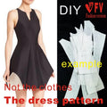 Fashion pattern women's dress clothing  drawings