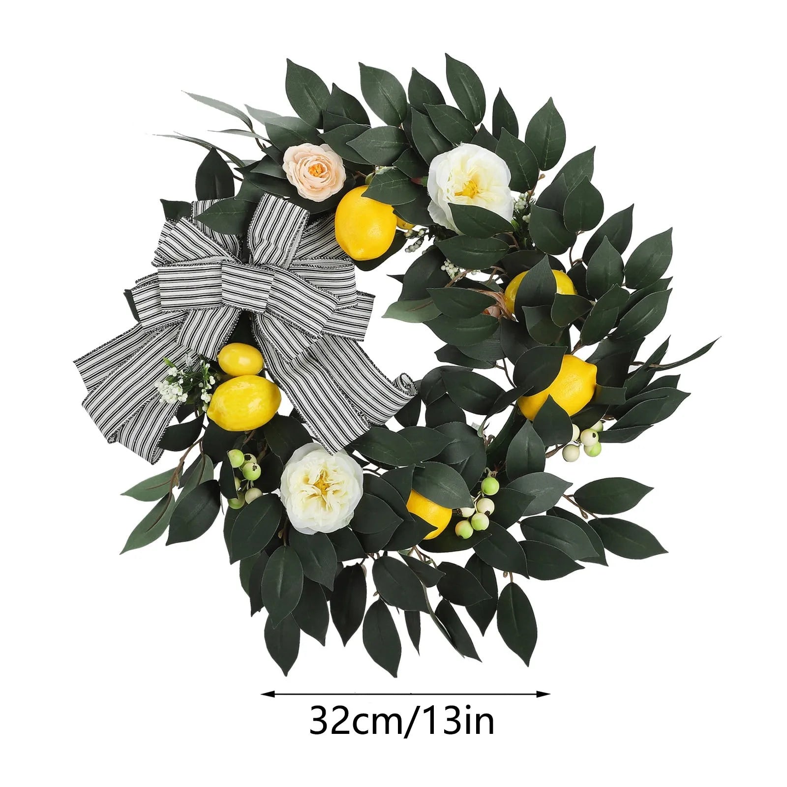 Outdoor Flower Stand  Lemon and rose wreath