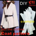 Sewing pattern women's double-sided  short coat