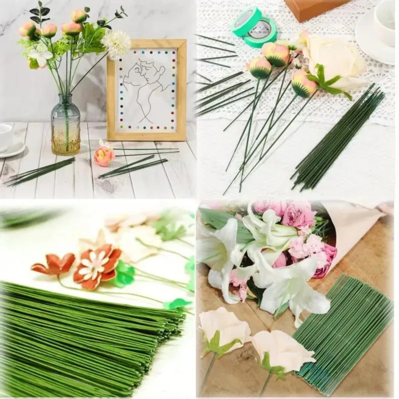 Floral Stem Wire  Dark Green