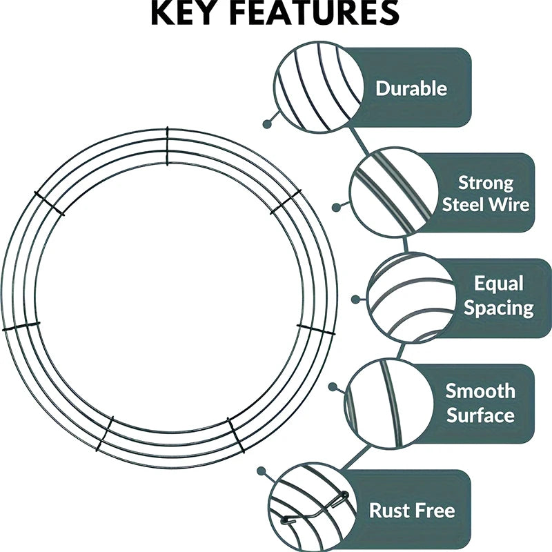 Metal Hoop Floral Wreath Frame Wire