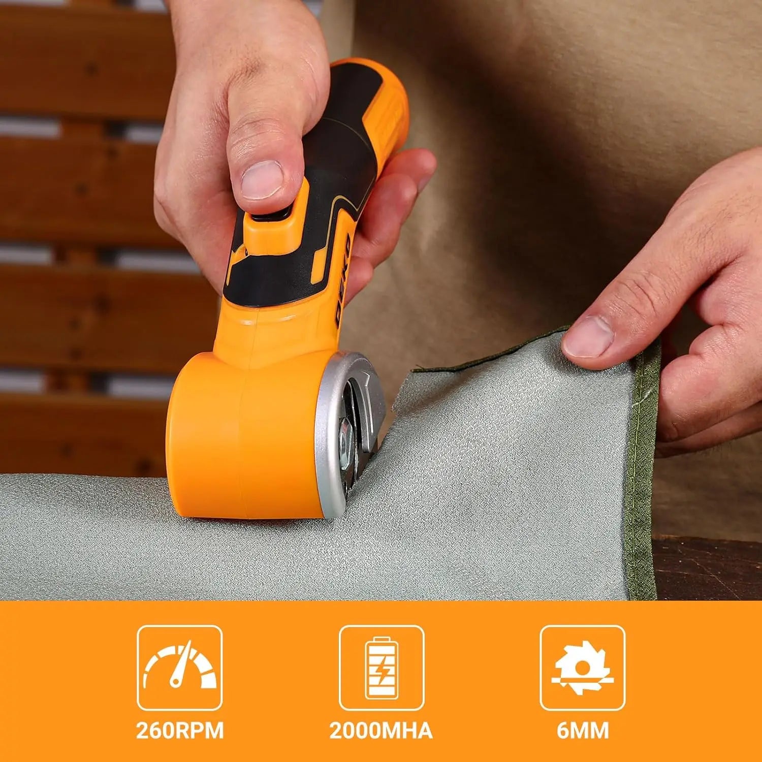 DEKOPRO Professional 3.7 V Electric Sewing Scissors