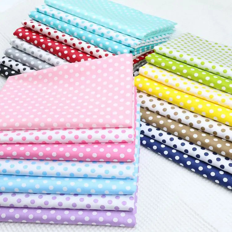 Dot print 100% cotton sold by  meter,