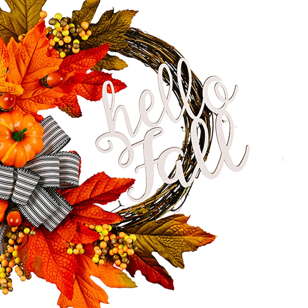 40cm Artificial Pumpkin Wreath