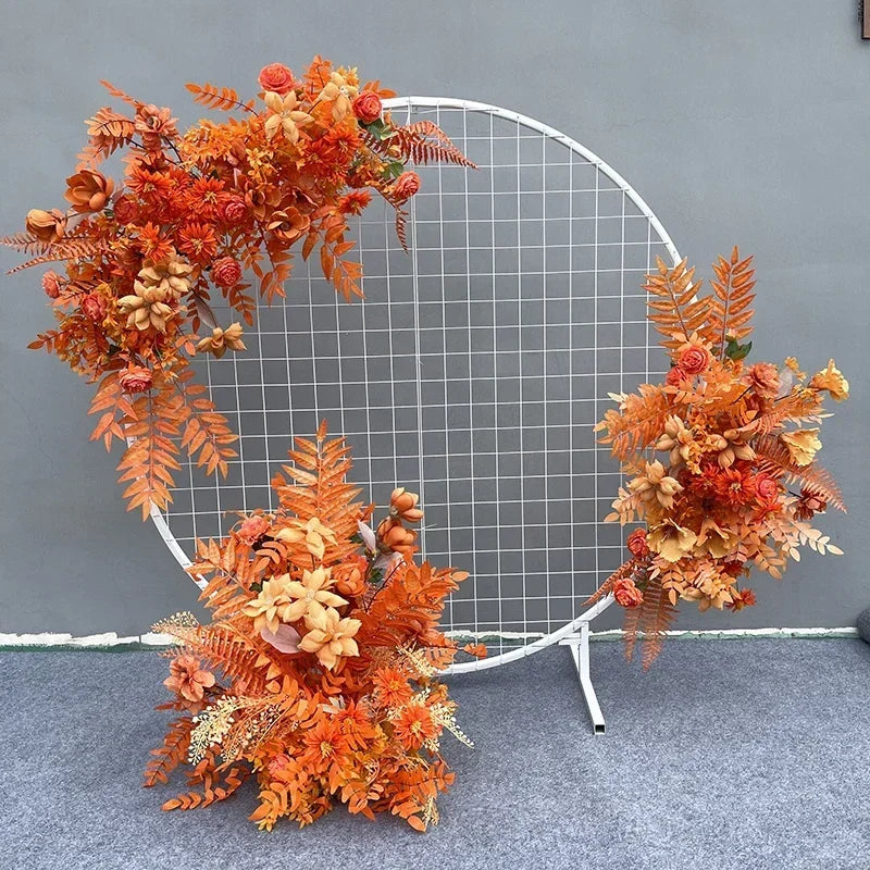 Wedding flower arrangement   round frame