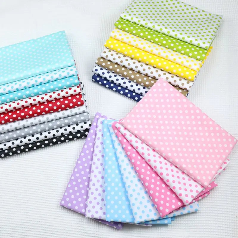 Dot print 100% cotton sold by  meter,