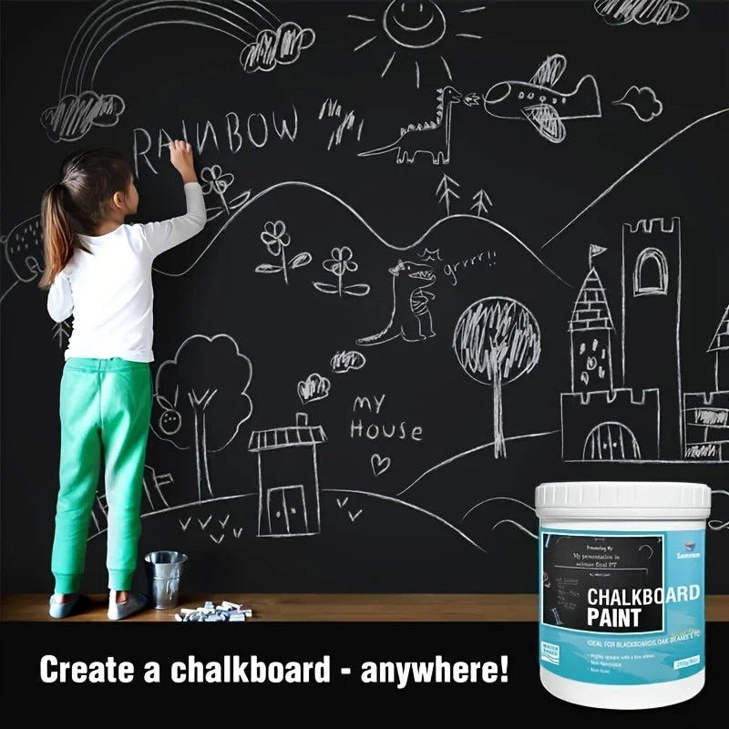 Black Chalk Board Paint for Wood, Metal, Glass