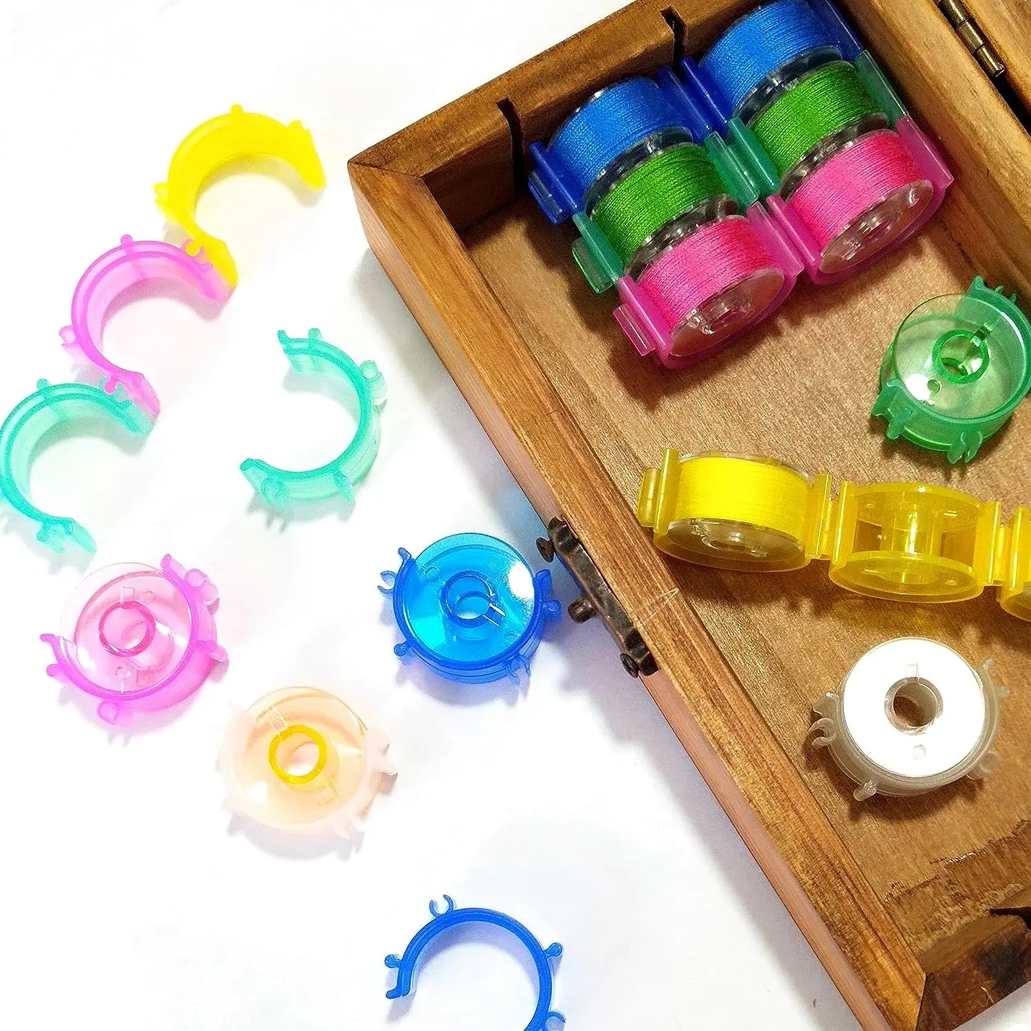 10-50pcs Sewing Bobbin Clips Plastic