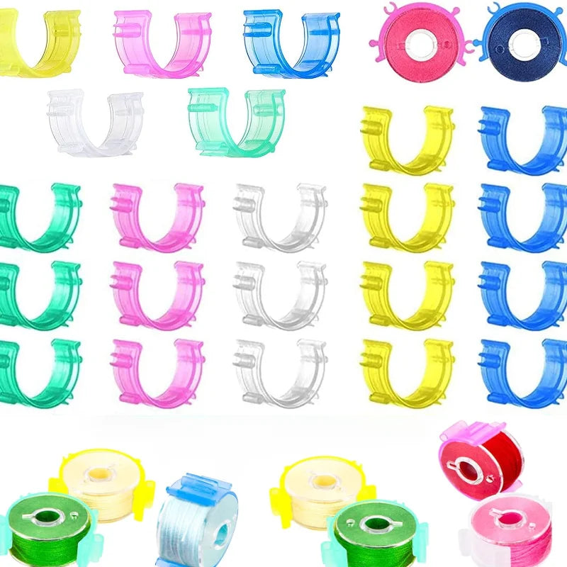 10-50pcs Sewing Bobbin Clips Plastic