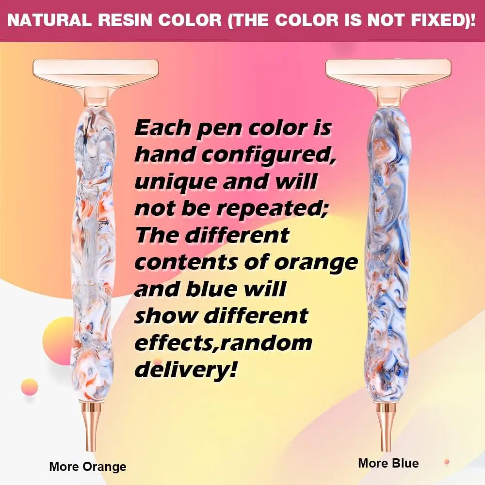 Upgraded Diamond Painting Pen with Screw Thread Tips, Includes 3 Rose Gold Metal Tips for DIY Art