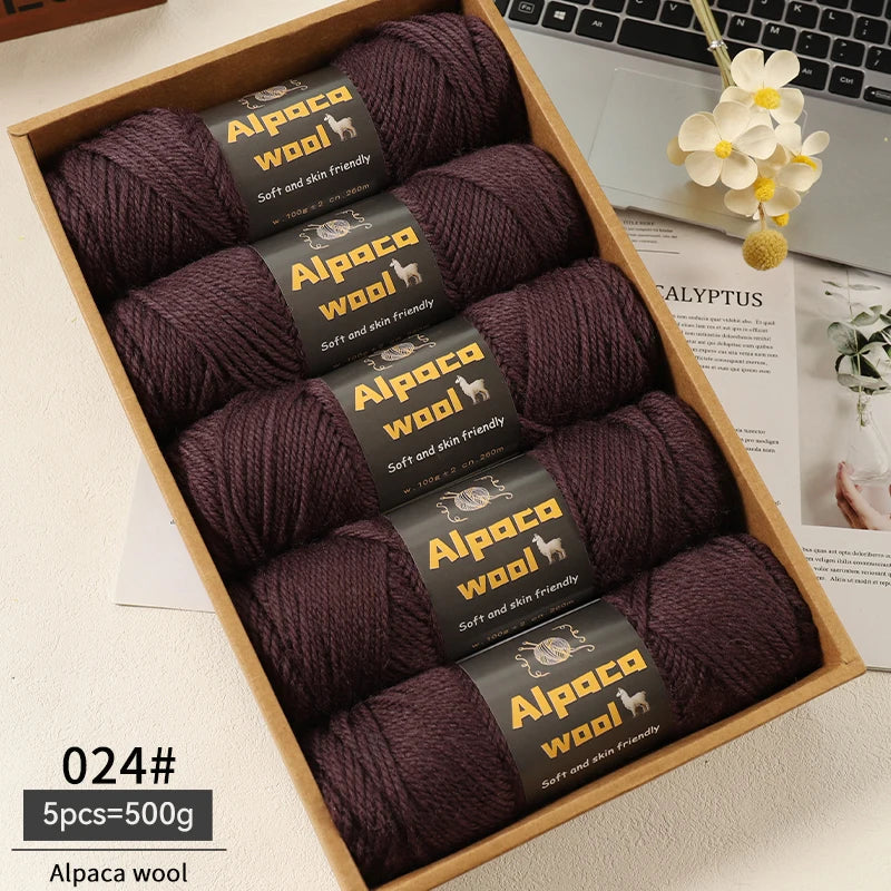 500g Alpaca Wool 245 Chunky Knitting Yarn