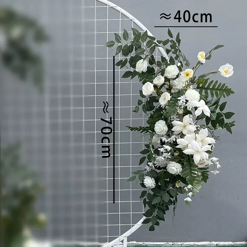 Wedding flower arrangement   round frame