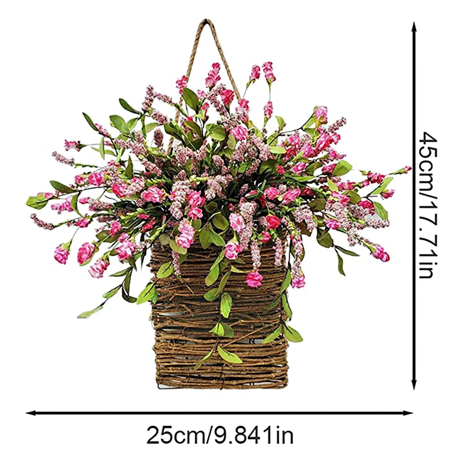 Artificial Flower Wreath Spring Summer Wildflowers