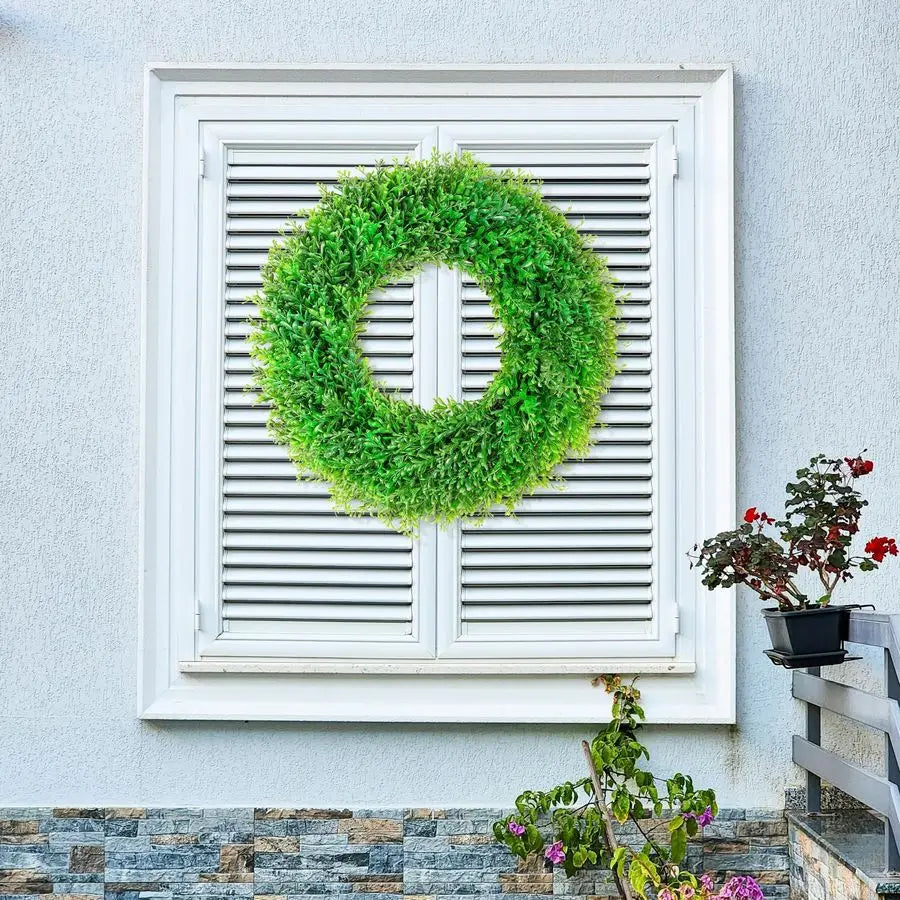 Artificial Boxwood Wreath, 22