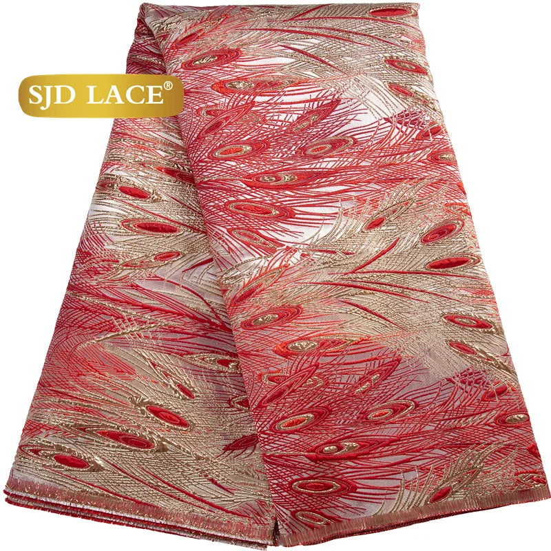 African Lace Fabric  High Quality French Brocade