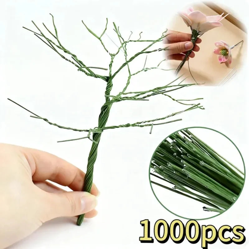 Floral Stem Wire  Dark Green