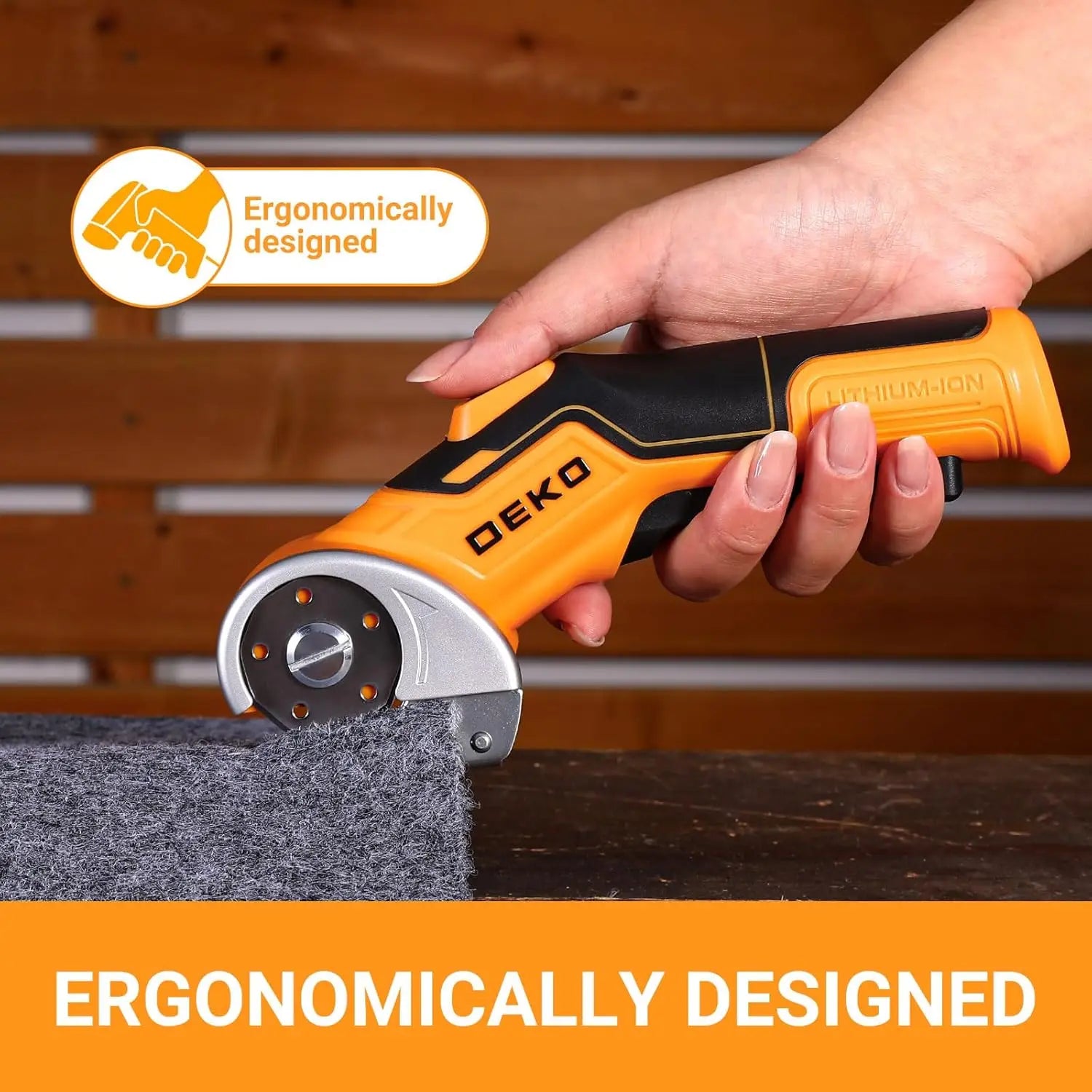 DEKOPRO Professional 3.7 V Electric Sewing Scissors