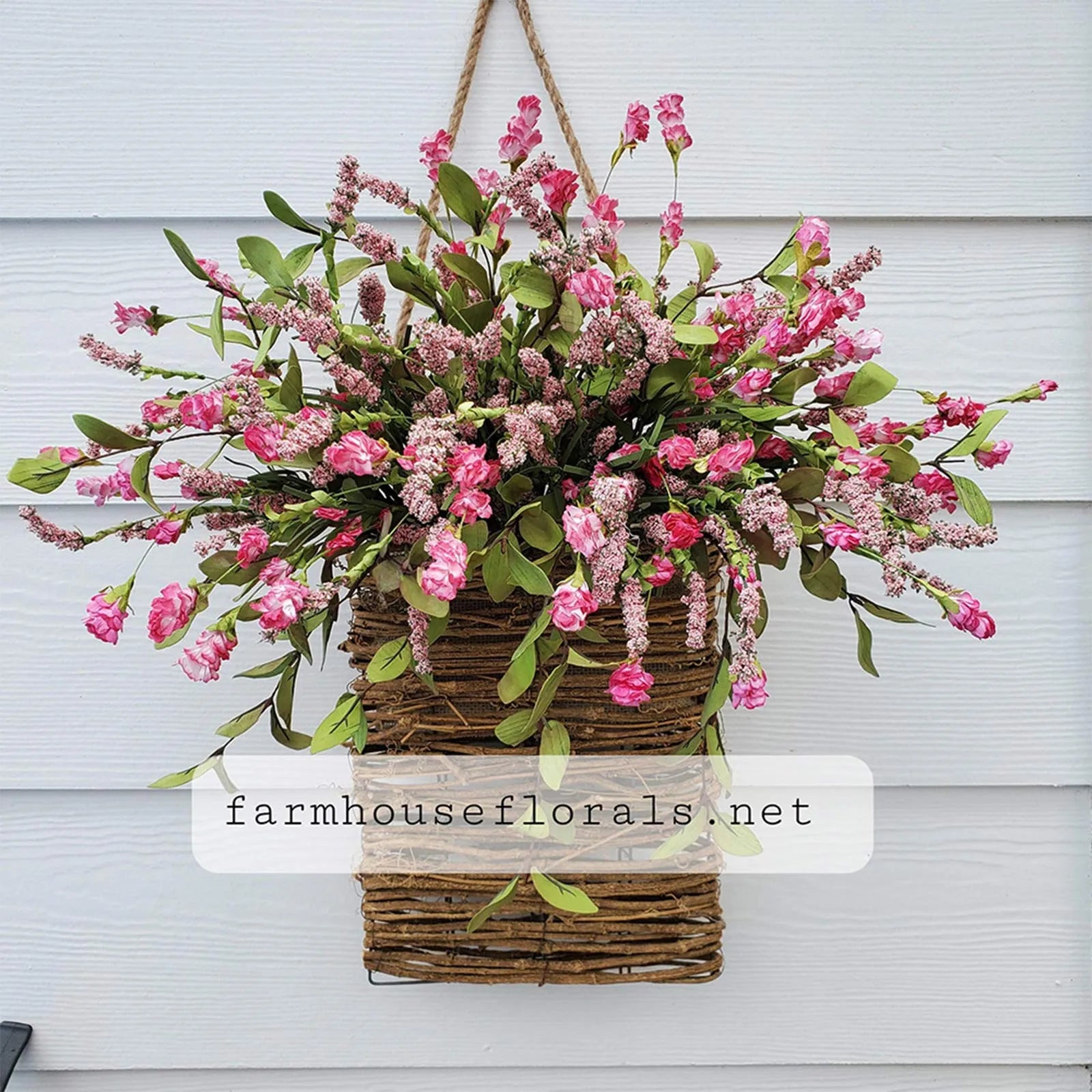 Artificial Flower Wreath Spring Summer Wildflowers