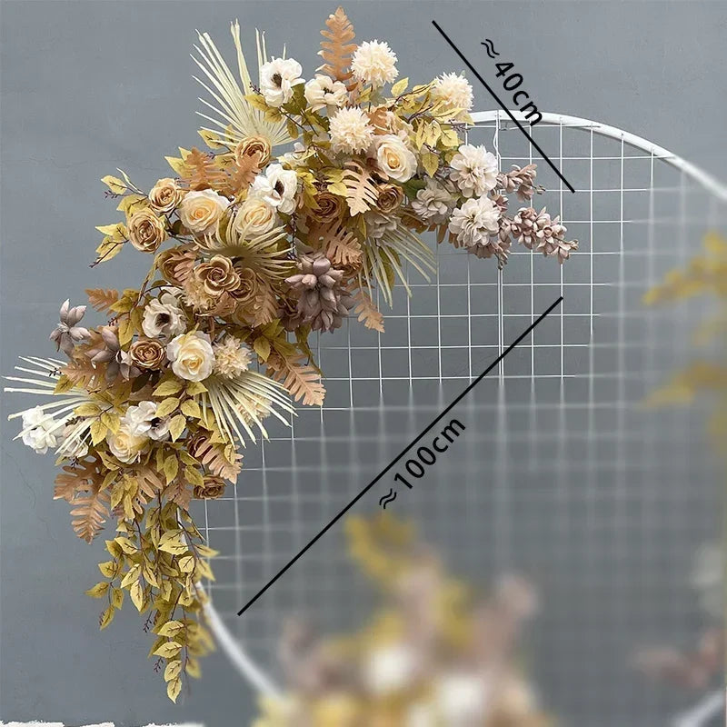 Wedding flower arrangement   round frame