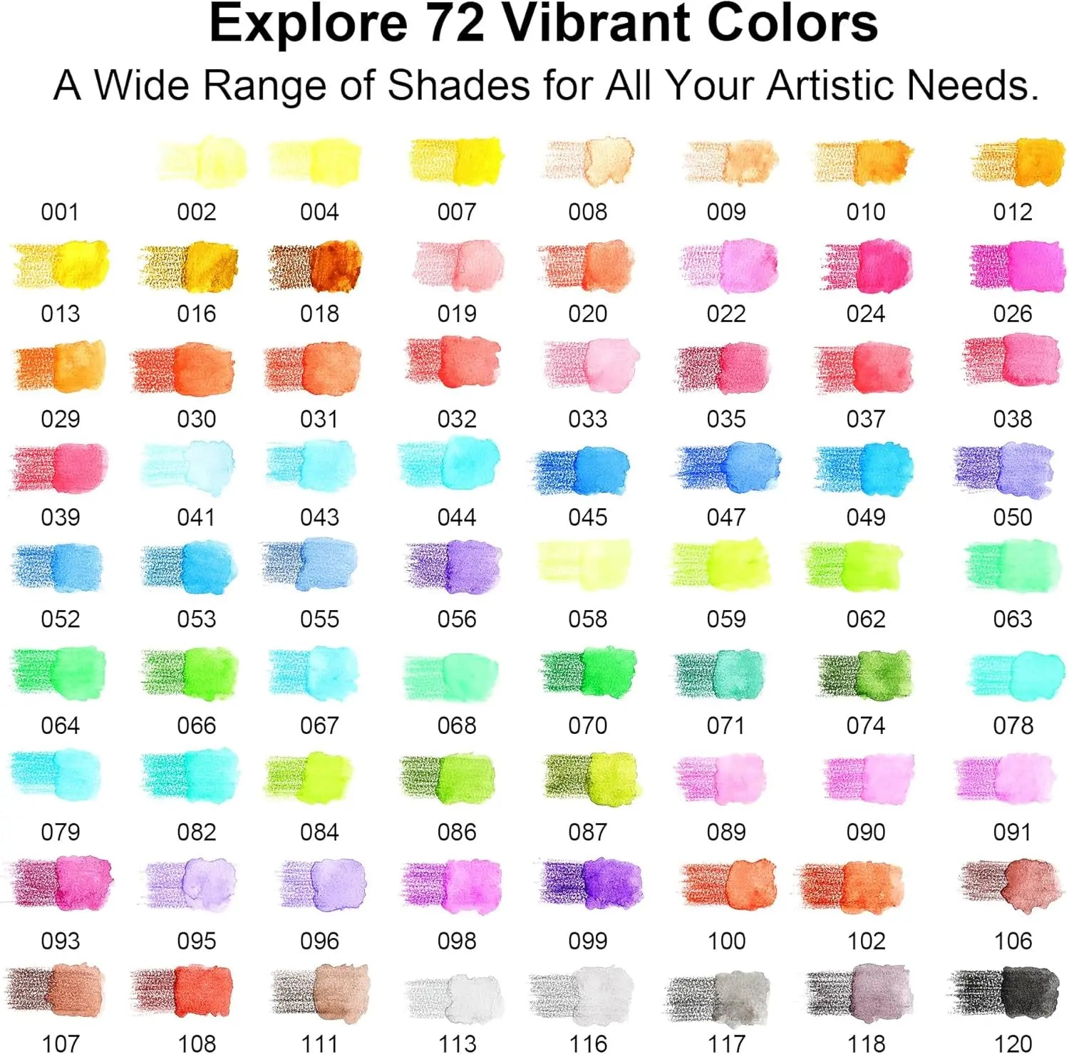 72-Color Watercolor  Set,  Brush and Pen, bendable