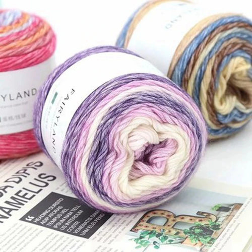 100g Rainbow Woolen Yarn New Soft  Cake