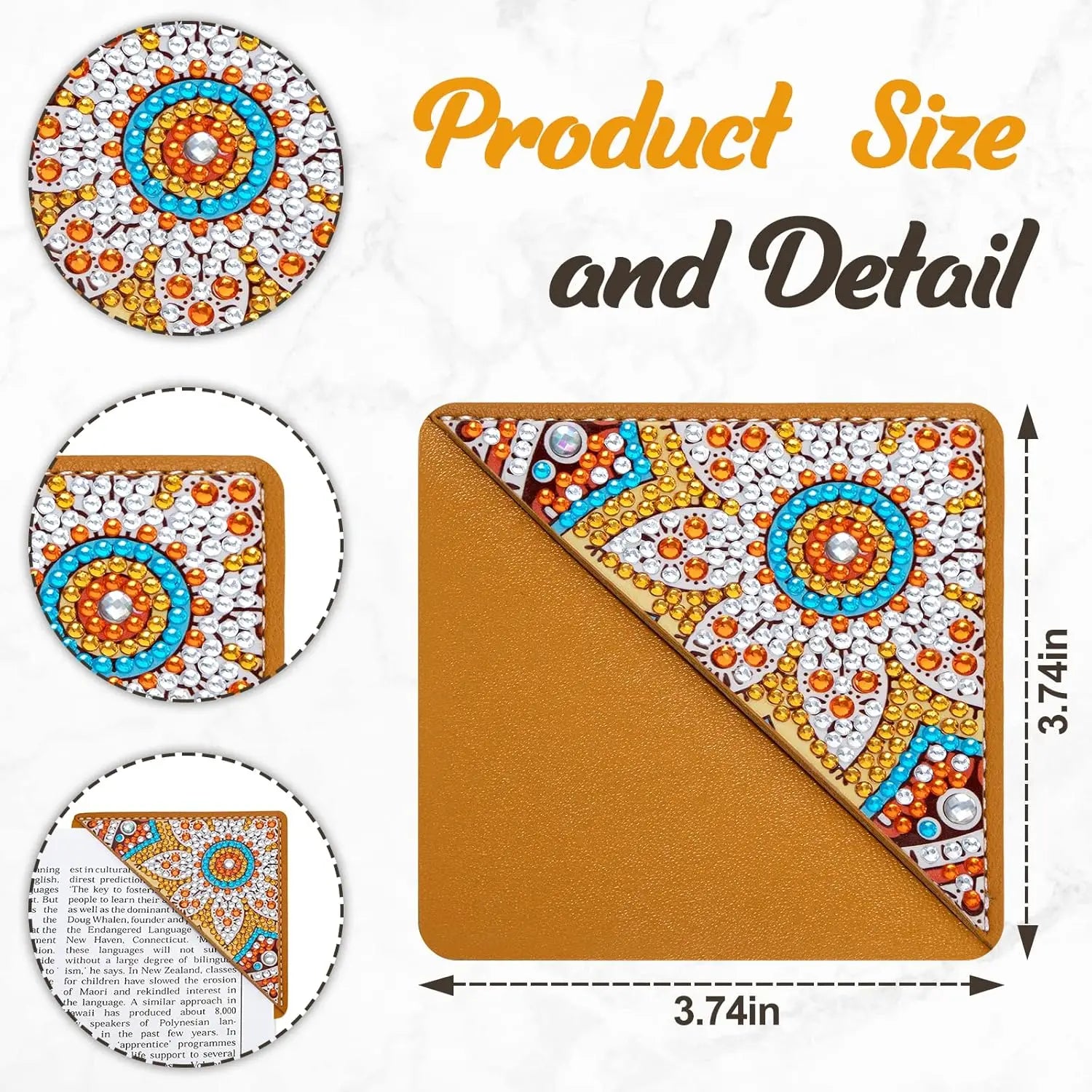 DIY Diamond Art Bookmarks Kit, 4 Pcs