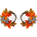 40cm Artificial Pumpkin Wreath