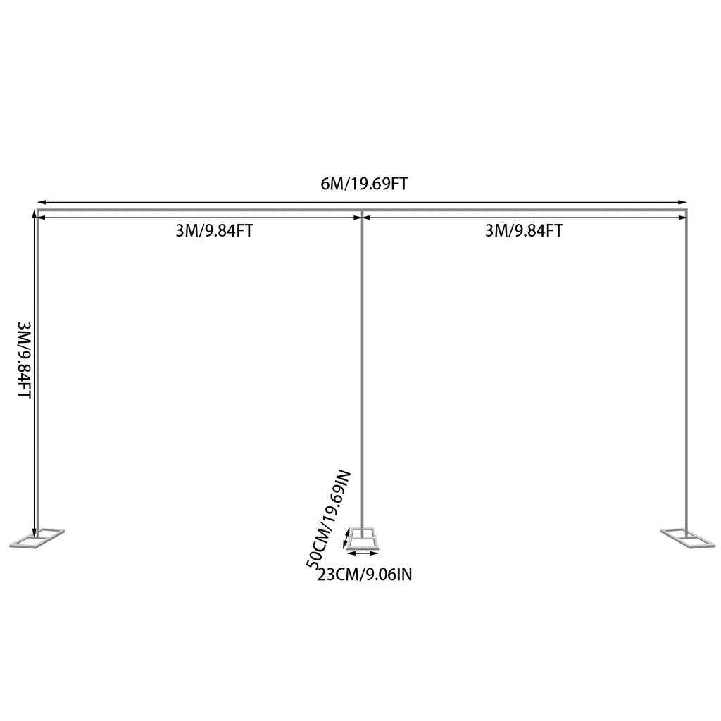 3x6M Portable Pipe & Drape Backdrop