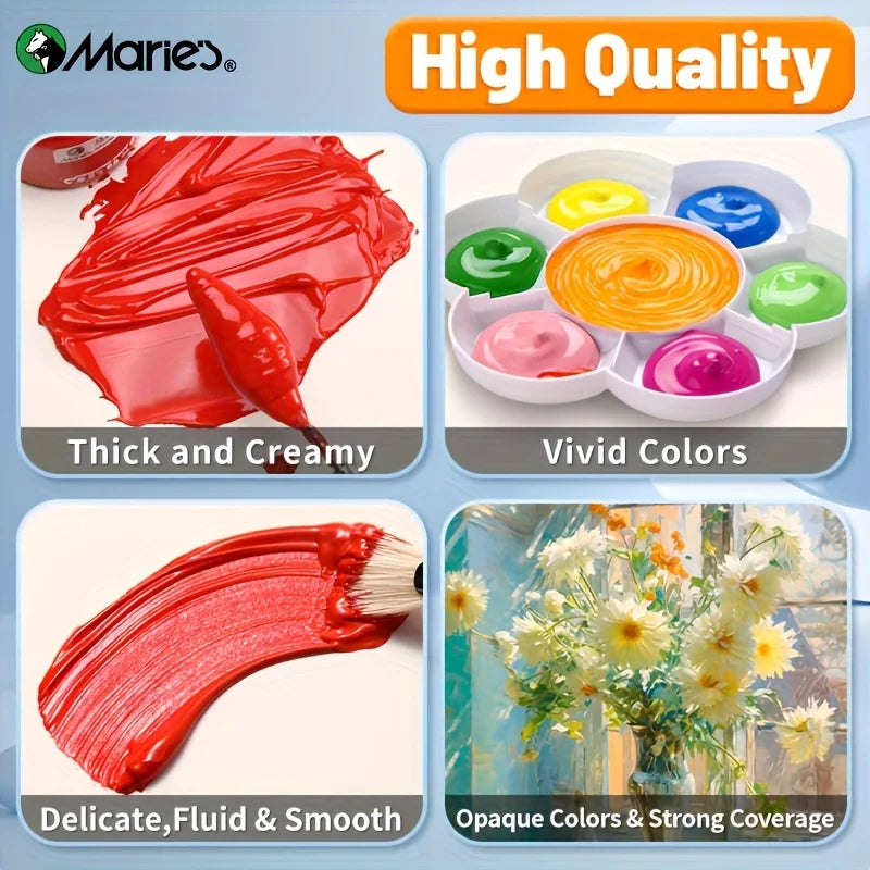 Paint Set 36 Colors 12mL/0.4oz,  Tempera