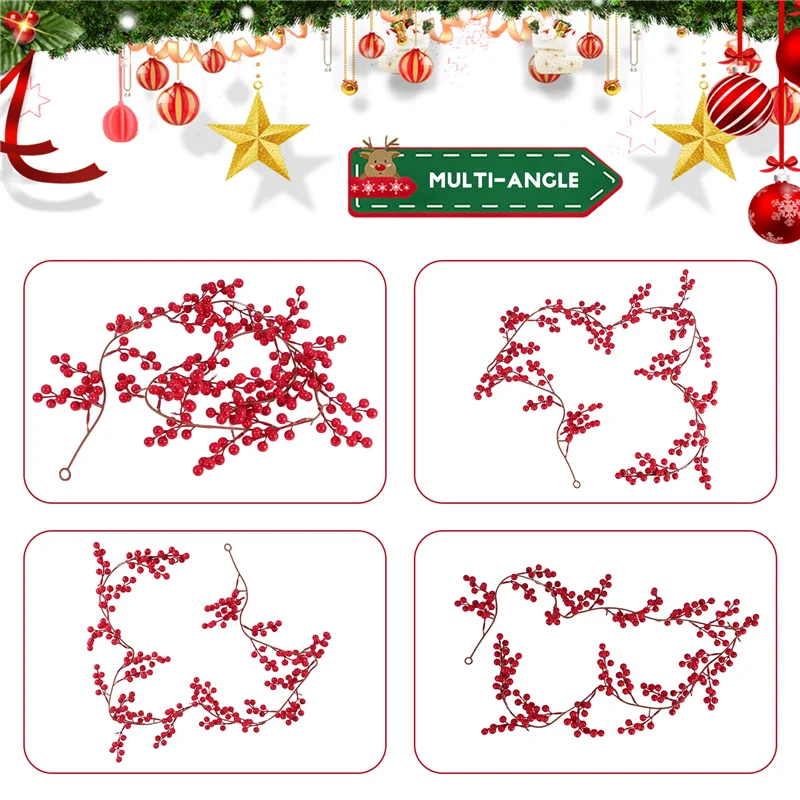 Artificial Burgundy  Berry Garland