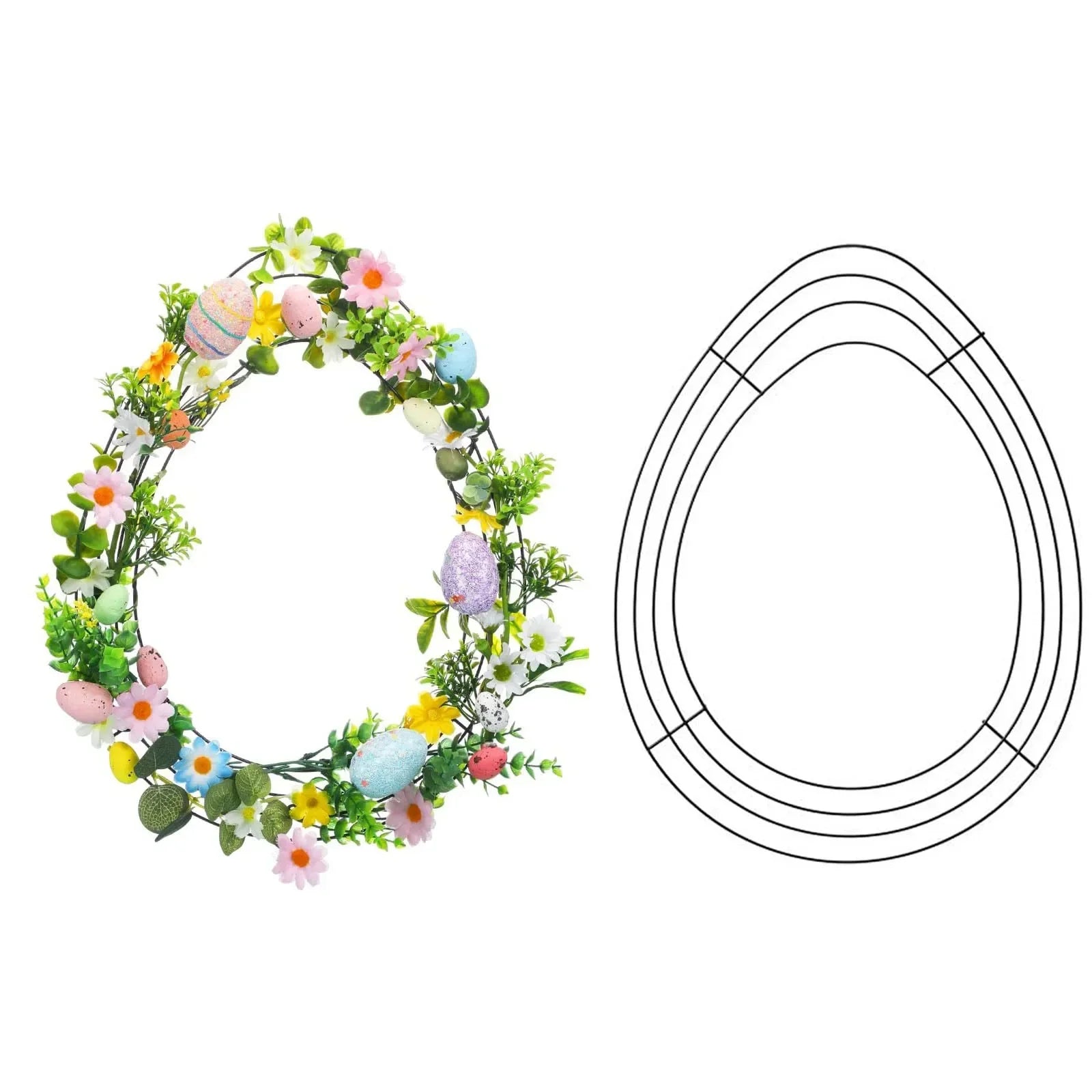 Egg Wire Wreath Frame Oval