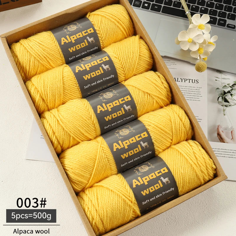 500g Alpaca Wool 245 Chunky Knitting Yarn