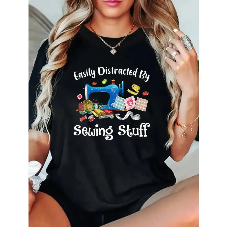 Women's  Sewing-Themed T-Shirt