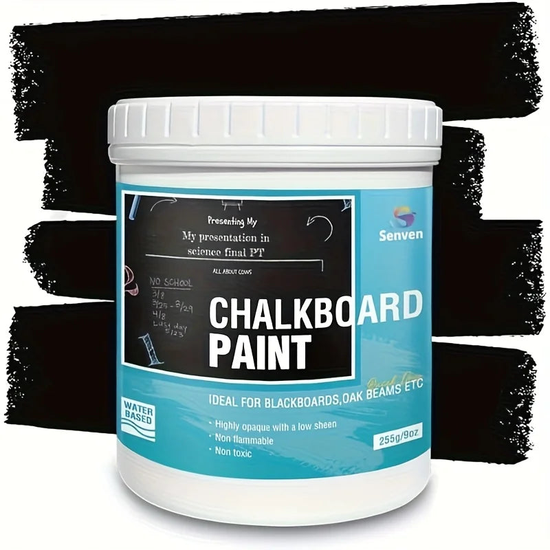 Black Chalk Board Paint for Wood, Metal, Glass