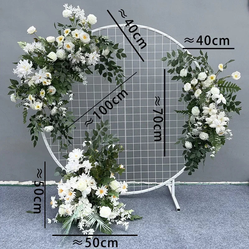 Wedding flower arrangement   round frame