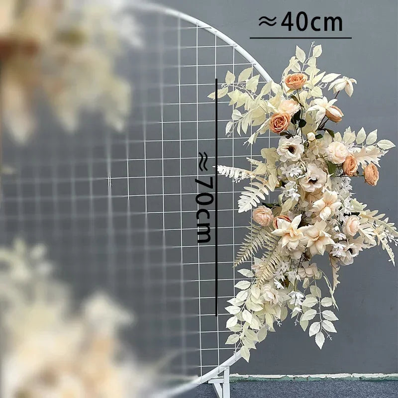 Wedding flower arrangement   round frame