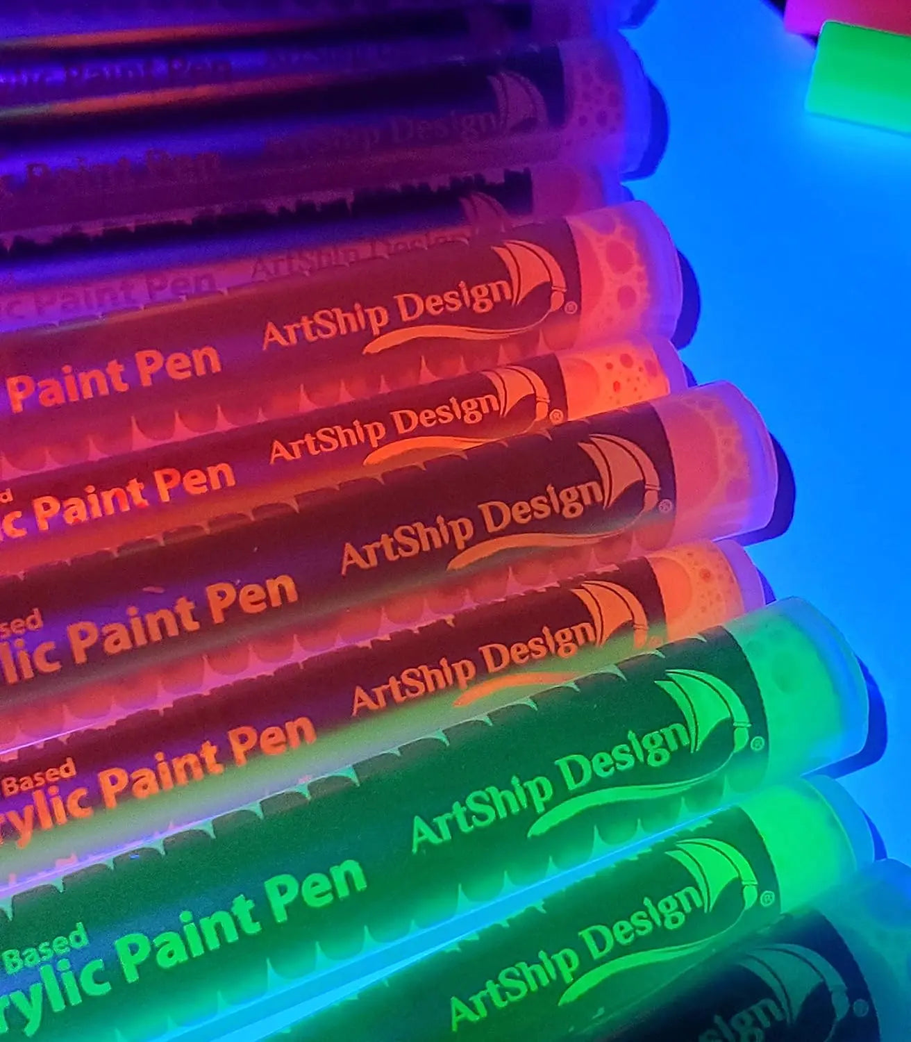 14 Pack Neon UV Acrylic Paint Pens