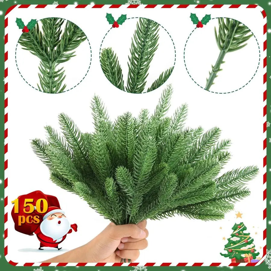 150 Pcs Artificial Pine Branch picks