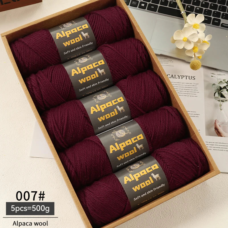 500g Alpaca Wool 245 Chunky Knitting Yarn