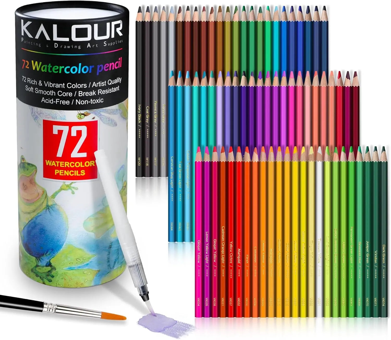 72-Color Watercolor  Set,  Brush and Pen, bendable
