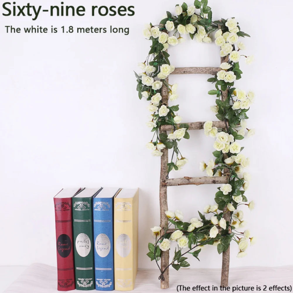 45/69pcs Artificial Rose Flowers Vine