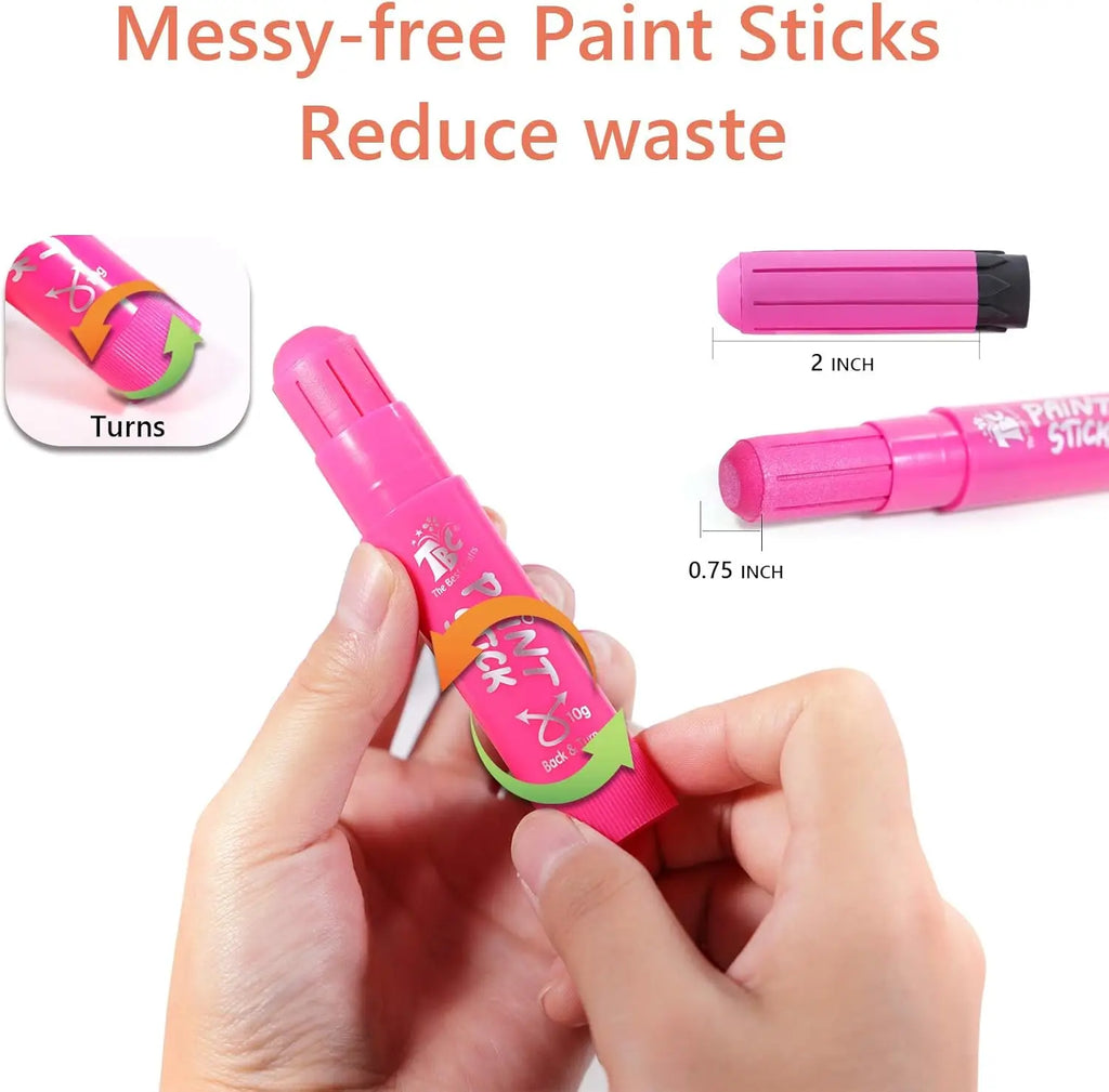 12 Classic Color Washable Non-toxic Paint Sticks