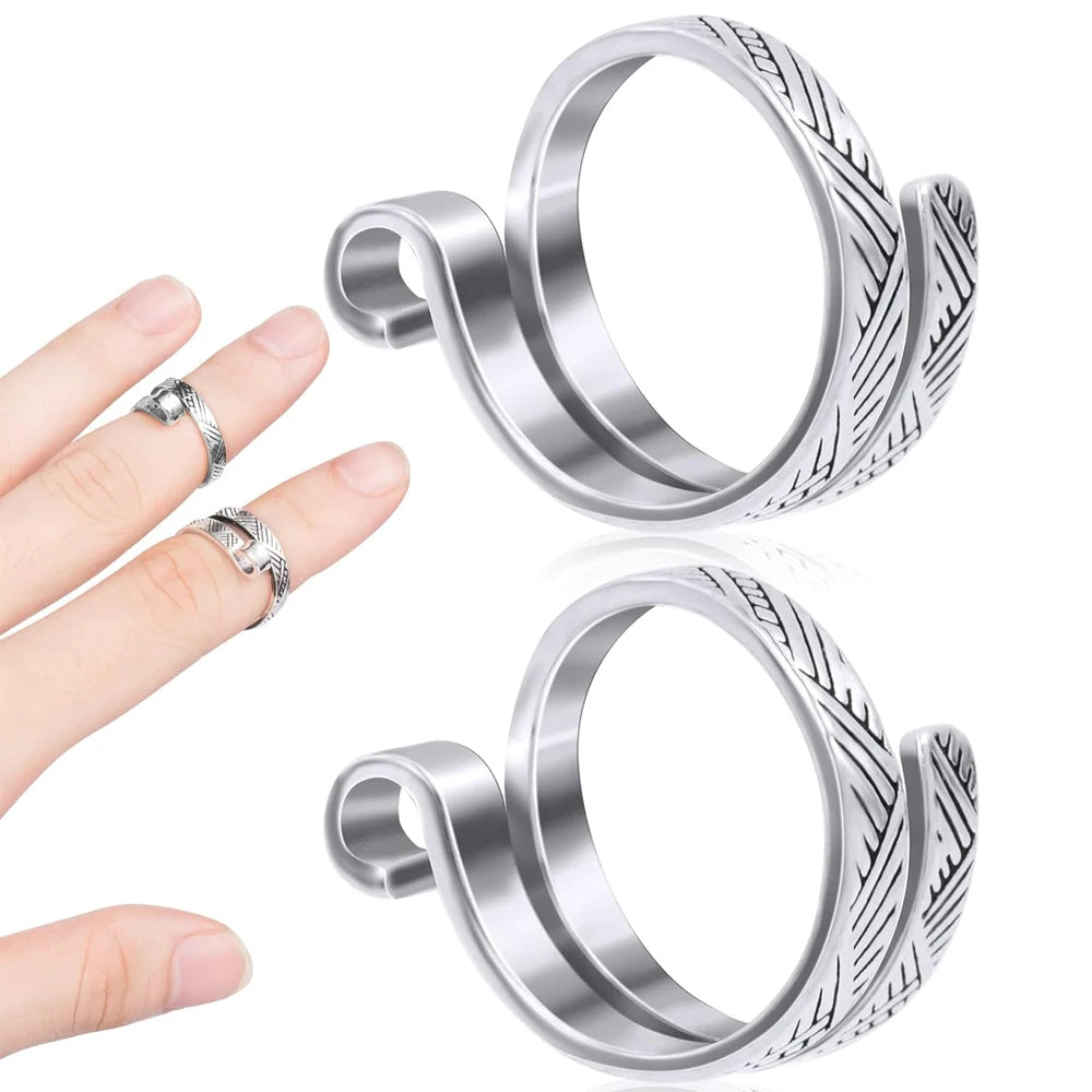 2pcs Adjustable Knitting Crochet finger guide