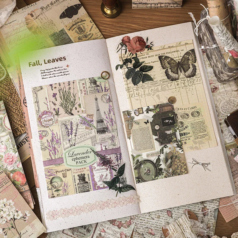 100Pcs Vintage Series Scrapbooking Paper