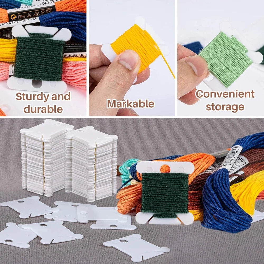 Plastic Embroidery Floss Bobbins
