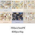 600pcs English plants butterfly cardstocK