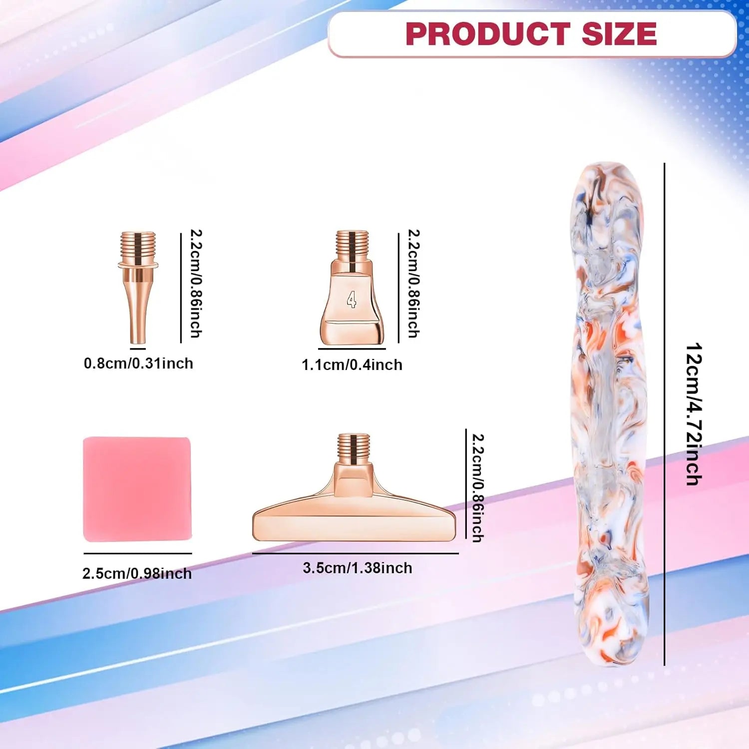 Upgraded Diamond Painting Pen with Screw Thread Tips, Includes 3 Rose Gold Metal Tips for DIY Art