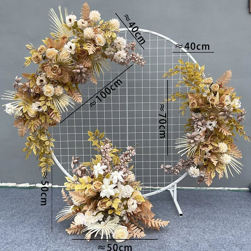 Wedding flower arrangement   round frame