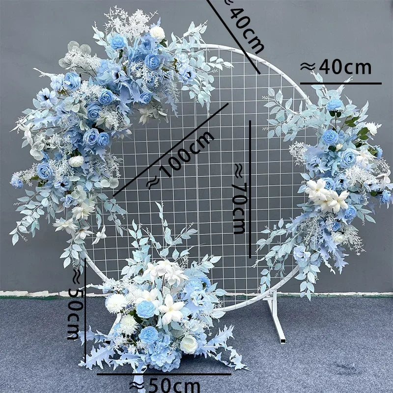 Wedding flower arrangement   round frame