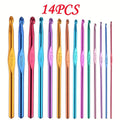 2-10mm crochet needles,  multicolor aluminum crochet